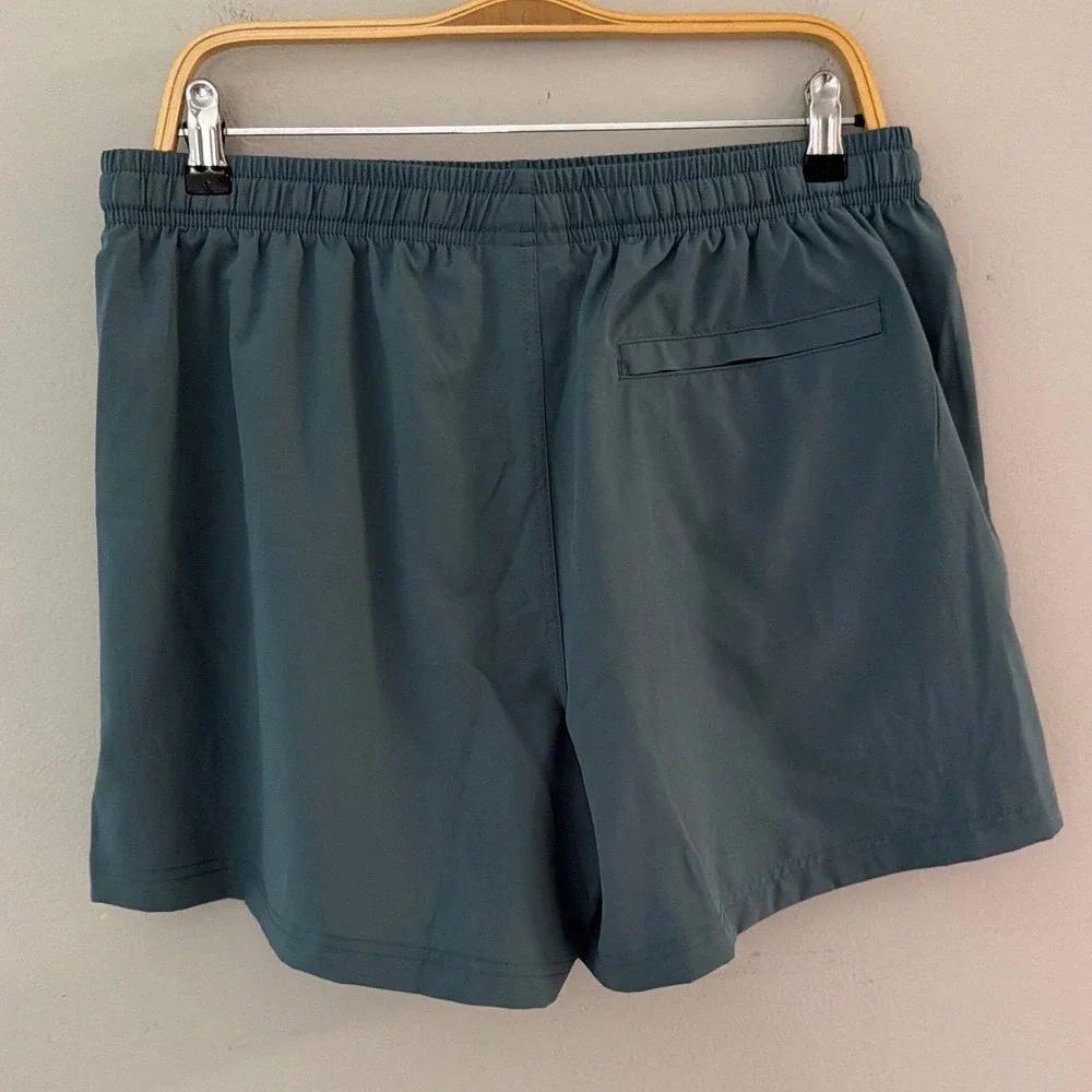 Cove USA Mens Board Shorts‎ Size 36 Teal Blue Stretch Swim Trunks 5.5 Inseam